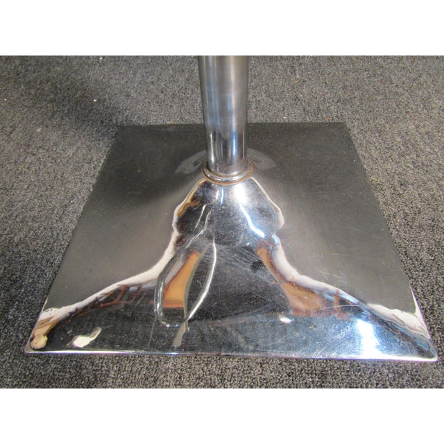 Mid-Century Modern 1970s Vintage Modern White Vinyl Barstools For Sale - Image 3 of 12