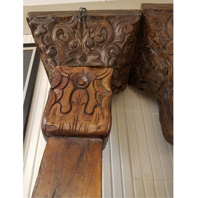 Balinese Carved Teak Columns a Pair Chairish