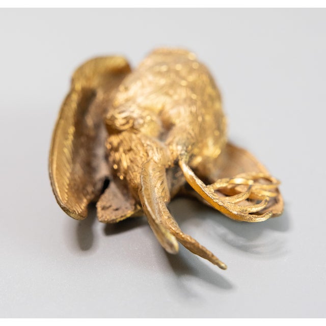 19th Century French Gilt Bronze Wounded Sparrow Bird, After Comolera For Sale In Houston - Image 6 of 12