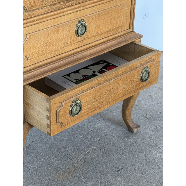 Danish Quartersawn Oak Chest of Drawers by Henning Kjærnulf, 1960s For Sale - Image 4 of 9