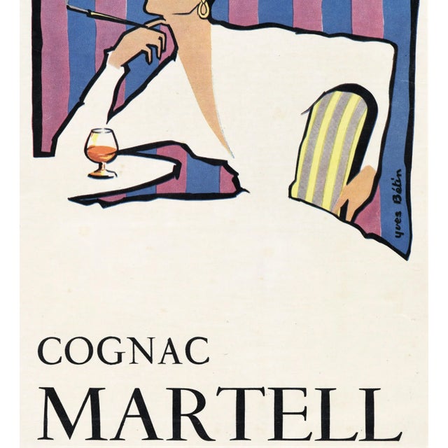 Mid-Century Modern 1954 French Mid-Century Alcohol Advertisement Print- Cognac Martell For Sale - Image 3 of 4