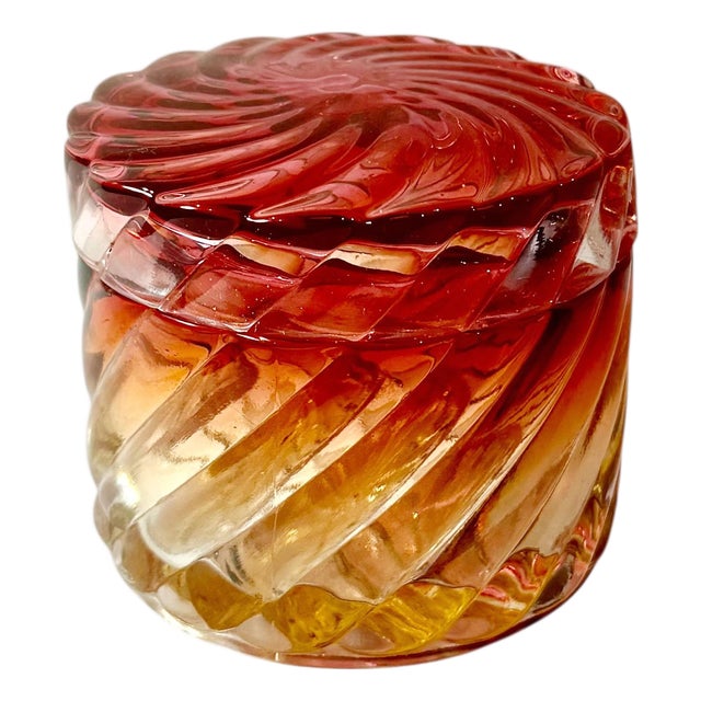 1900s Baccarat Style Powder Box For Sale