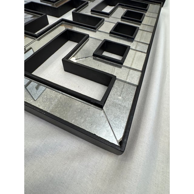 Vintage Hollywood Regency Fretwork Geometric Wall Mirrors, Set of 4 For Sale - Image 14 of 14