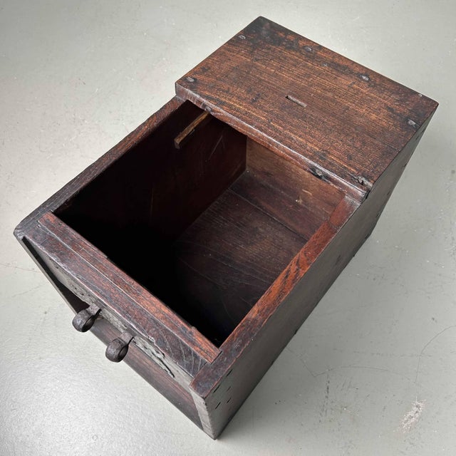 Antique Wooden Zenibako Temple Offering Box, 1890s For Sale - Image 10 of 16