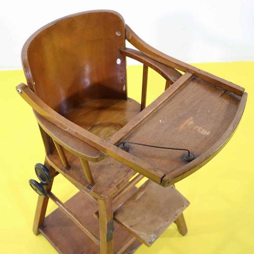 Wooden High Chair for Children with Tray and Footrest