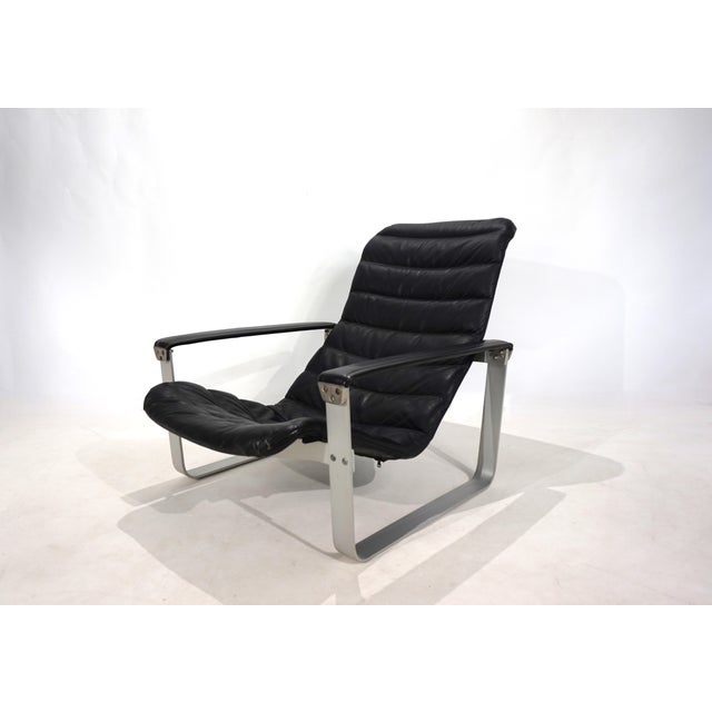 Pulkka Lounge Chair in Leather by Ilmari Lappalainen for Asko, 1960s For Sale - Image 18 of 18