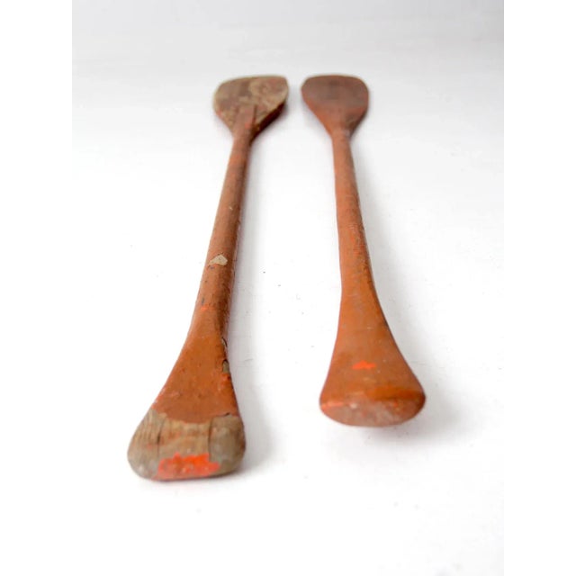 Vintage Wooden Oars Pair For Sale - Image 11 of 13