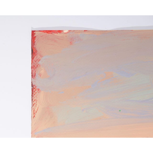 Abstract Abstract Acrylic on Paper Landscape Painting Signed by Harry Hilson For Sale - Image 3 of 8