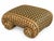 Brown Vintage MacKenzie Childs Wicker Rattan Armchair and Ottoman Empire Collection For Sale - Image 8 of 11