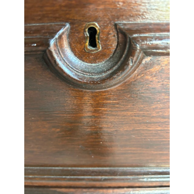 Wood Small Walnut Chest of Drawers With Marble Top. For Sale - Image 7 of 12