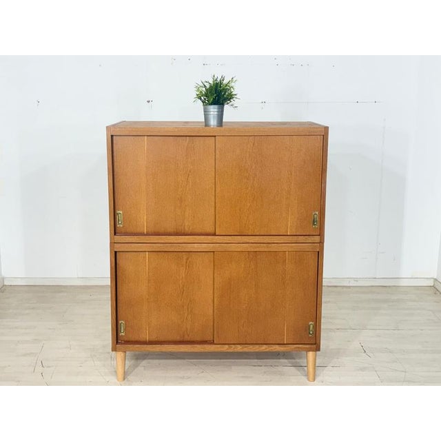 Mid-Century Modern Highboard in Oak, 1960s For Sale - Image 13 of 13