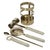 Elevate your home bar with this stylish and functional 5 Piece Bar Set in gold. The set includes all the essential tools...