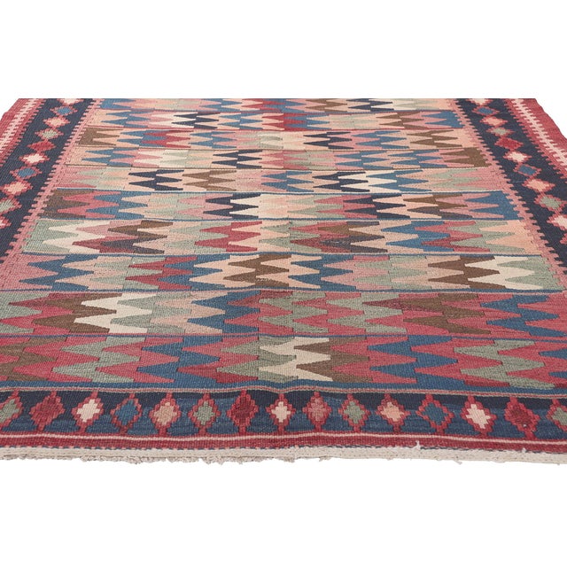 Antique Persian Shahsavan Kilim Rug - 04'08 X 10'08 For Sale - Image 4 of 9