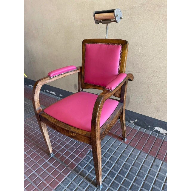 Brown Barber's Chair For Sale - Image 8 of 8
