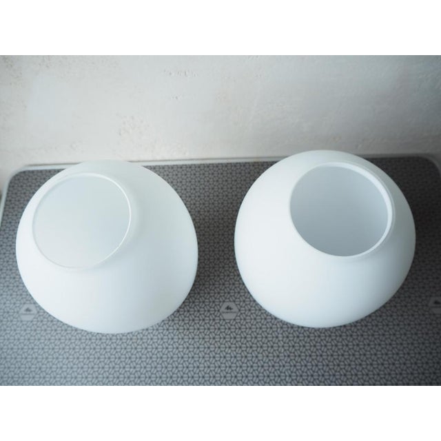 Mid-Century Opaline Glass Vase, Bohemia, 1960s, Set of 2 For Sale - Image 4 of 10