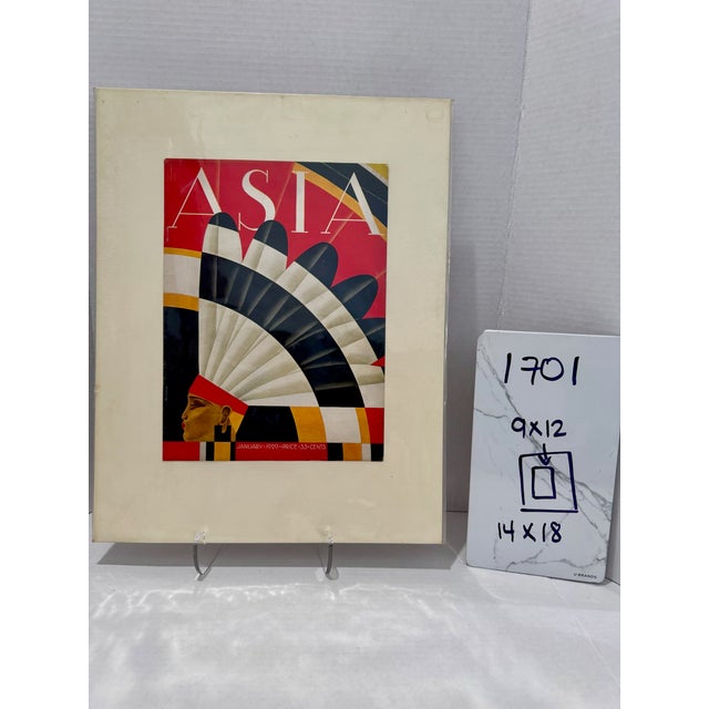 1920s 1929 Original Asia Cover, January, Frank McIntosh, Art Deco, Matted For Sale - Image 5 of 5