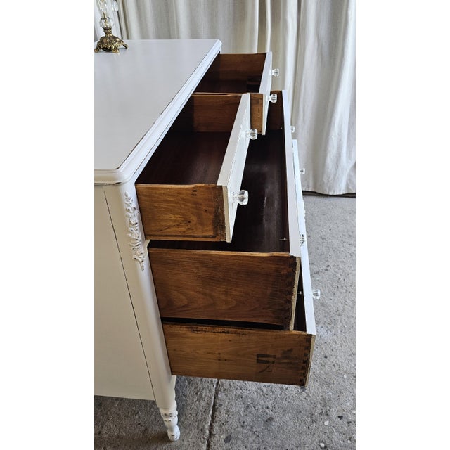 Vintage Dresser, Paris Apartment Style, White Romantic Style For Sale - Image 9 of 12