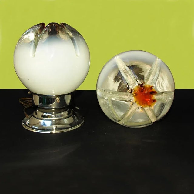 Postmodern Chromed Metal & Glass Table Lamp by Toni Zuccheri for VeArt, 1970s For Sale - Image 3 of 11