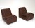 Spanish Leather Slipper Chairs, 1960s, Set of 2 For Sale - Image 4 of 4