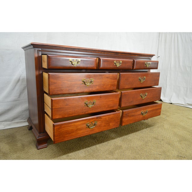 Link Taylor Vintage Solid Cherry Treasure House Dresser W/ Mirror Chairish