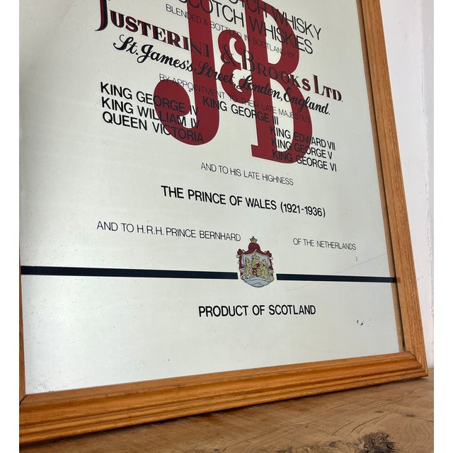 Vintage J & B Scotch Whisky Advertising Mirror, 1970s For Sale - Image 11 of 16