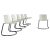 Silver Alessia Chairs in Metal and White by Giotto Stoppino for Driade, 1970s, Set of 6 For Sale - Image 8 of 8