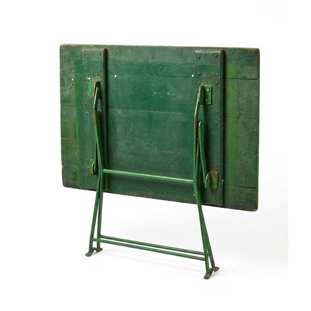 Sturdy and beautiful original café table from France. Perfectly functional table, full of patina from years of gentle use....