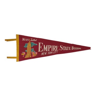 1950s Empire State Building Pennant For Sale