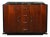 Art Deco Walnut & Black Lacquer Curved-Front Cabinet W/ Verde Saint Denis Top For Sale