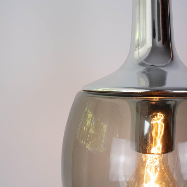 Gray Vintage Teardrop Pendant Lamp from Peill & Putzler, Germany, 1960s For Sale - Image 8 of 16