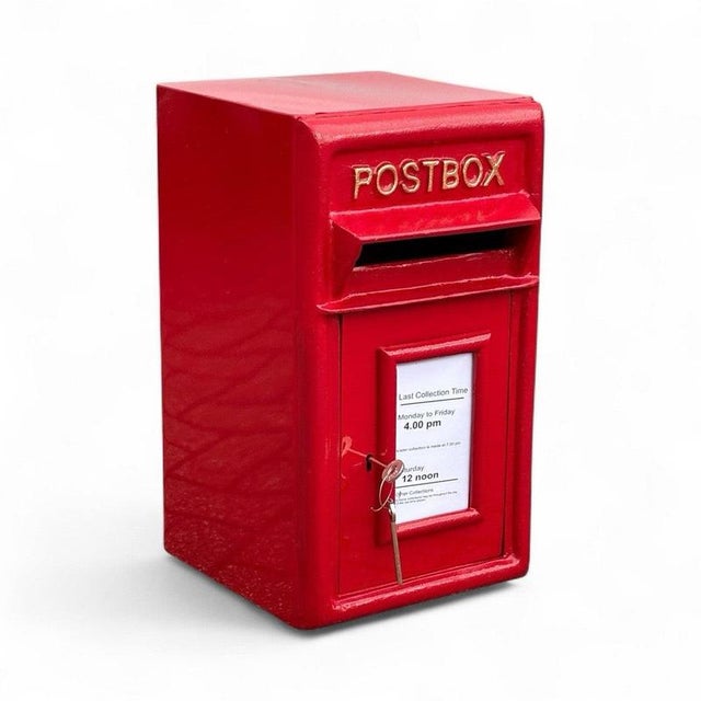 Red Vintage Post Box in Bright Red For Sale - Image 8 of 8