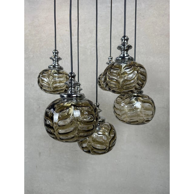 Vintage Cascade Pendant Lamp, 1970s For Sale - Image 15 of 15
