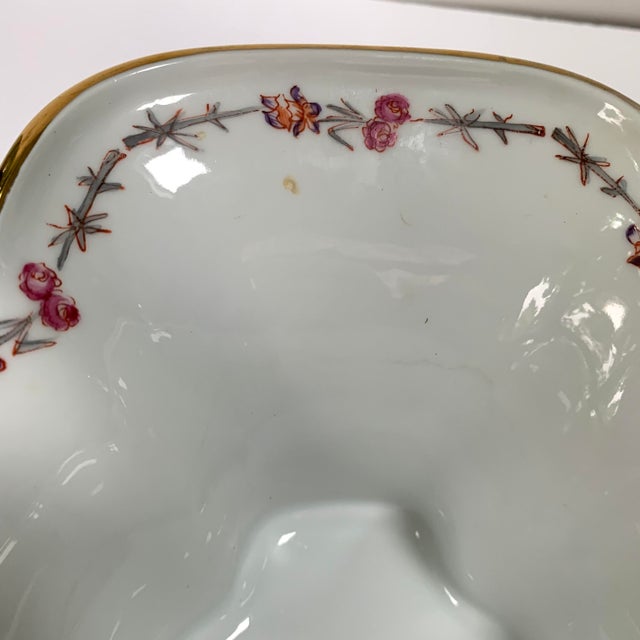 Early 20th Century Dresden Hand Painted Porcelain Jardinière With Exotic Figural Scenes For Sale - Image 16 of 18