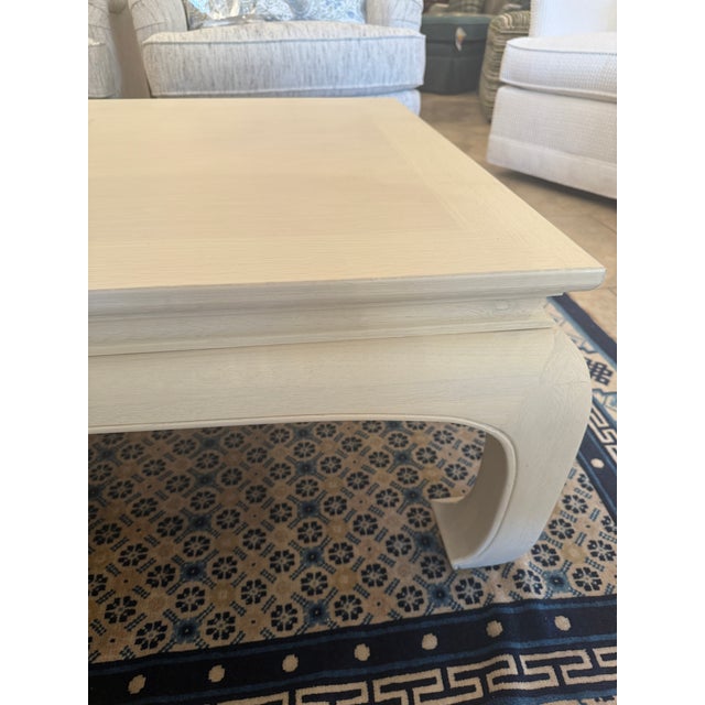 Highland House Chow Cocktail Table in a Cerused Alabaster Finish For Sale - Image 9 of 10