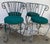 Traditional 1960s Vintage Painted Wrought Iron Garden Chairs, Set of 4 For Sale - Image 3 of 12