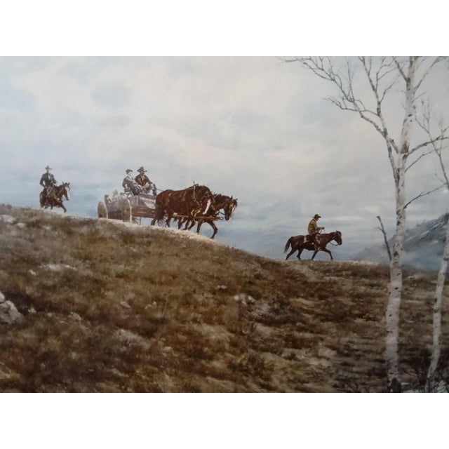 1960s 1960s Original Gordon Phillips Print Cowbows & Cattle For Sale - Image 5 of 5