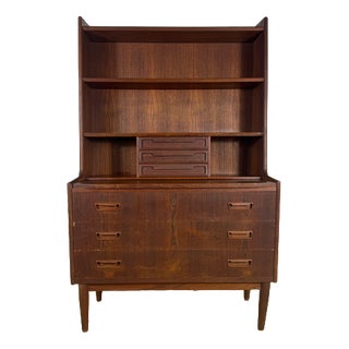 Vintage Danish Teak Bookcase with Pull-Out Desk, 1960s For Sale