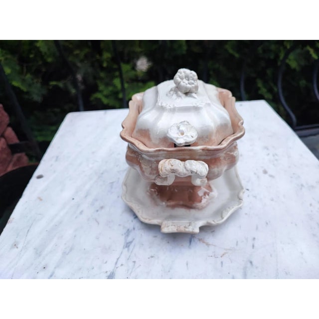 Pre-war vase, sauceboat, Ironstone China, porcelain stoneware, dimensions: height 15.5 cm, width 21 cm, depth 15.5 cm,...