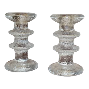 Pair Timo Sarpaneva Festivo Candlesticks for Iittala Finland Scandinavian Modern
