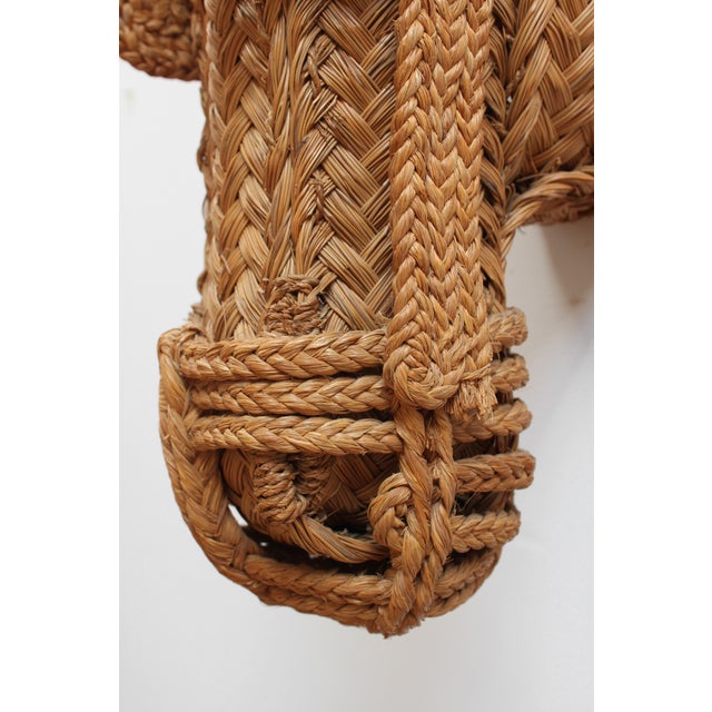 Mario Lopez Torres Equestrian Wicker Horse Head For Sale - Image 4 of 8