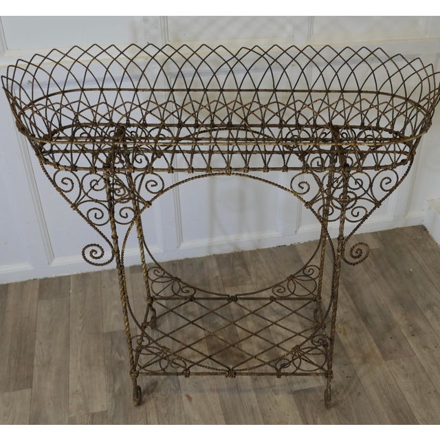 Regency Wire Work Plant Stand For Sale - Image 4 of 7