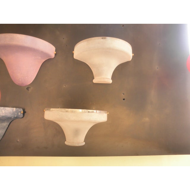 Glass Italian Wall Lights by Giovanni Patrini for Seguso, 1980s, Set of 2 For Sale - Image 7 of 8