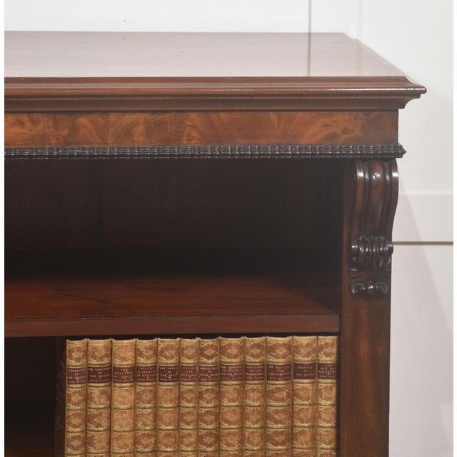 Carved Mahogany Open Bookcase For Sale - Image 3 of 15