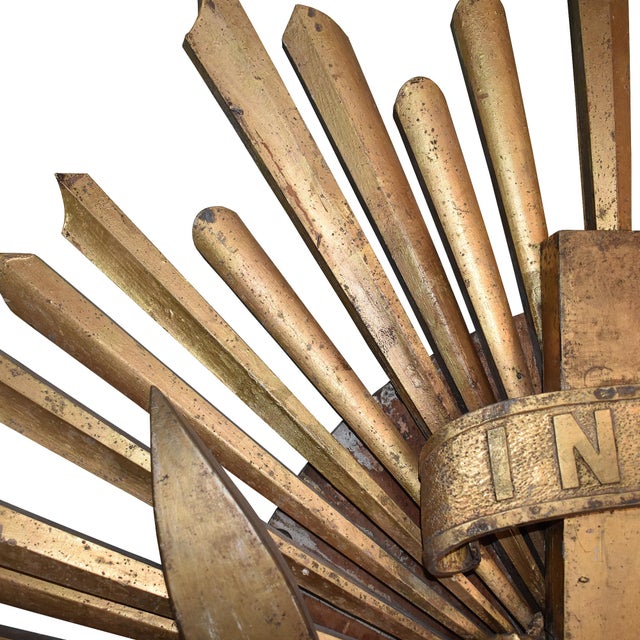 Monumental Spanish Colonial Giltwood Sunburst Reliquary Cross, New Mexico 1700s For Sale - Image 13 of 14