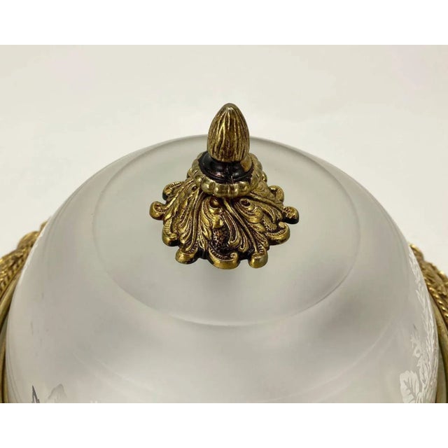 Vintage Empire Flush Mount Chandelier, 1980s For Sale - Image 4 of 10