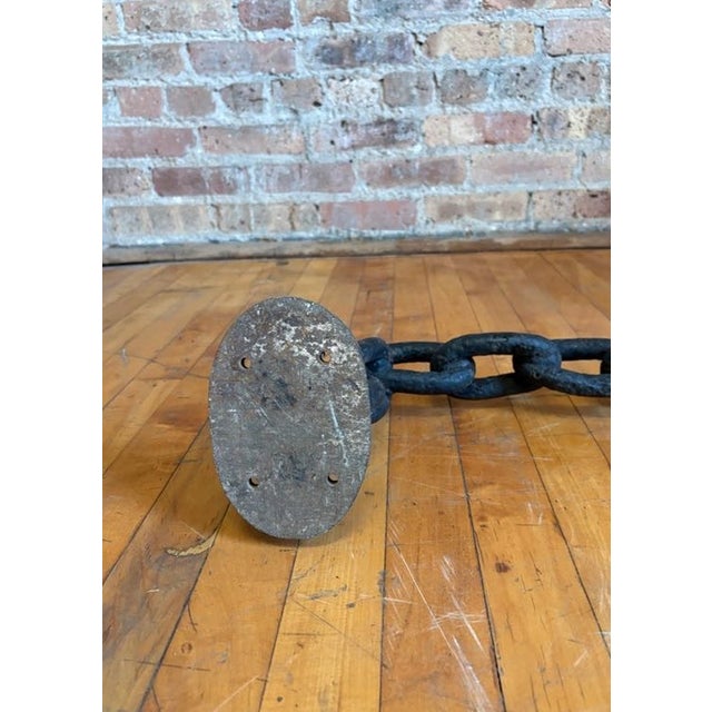 Late 20th Century Custom Brutalist Architectural Salvage Chainlink Bar Rail For Sale - Image 9 of 12