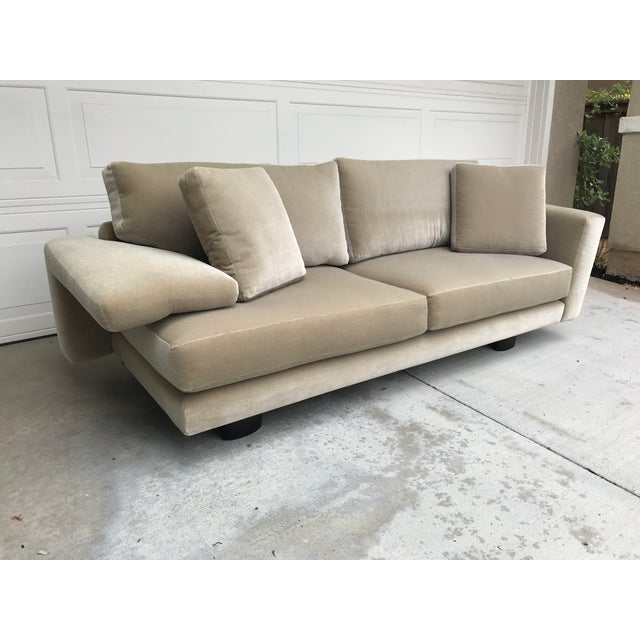 Mauro Lipparini for Saporiti Italia Mohair Sofa For Sale - Image 10 of 10