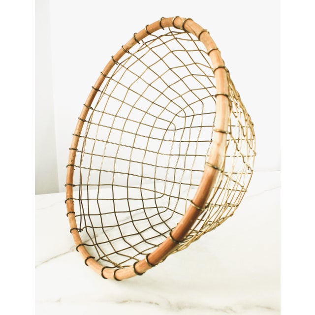 This pretty French vintage wire basket is handy for offering a selection of breads and brioche at the table. Handcrafted...