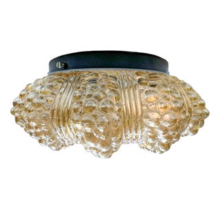 Amber Bubble Glass Flush Mount in the style of Helena Tynell, 1960s For Sale