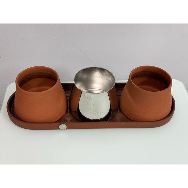 Georg Jensen Terra Tray + Three Pots Set For Sale - Image 9 of 12